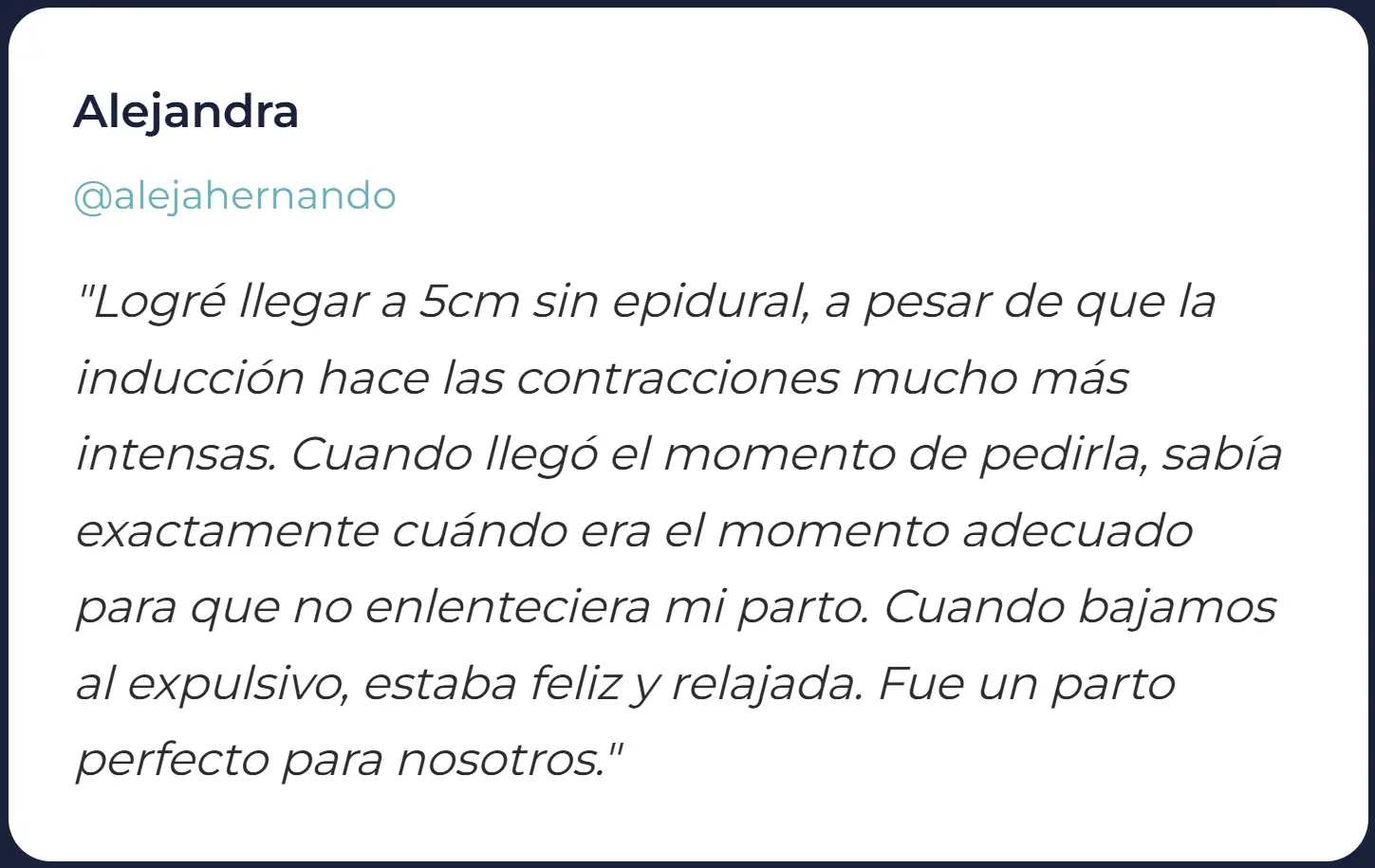 Testimonio F
